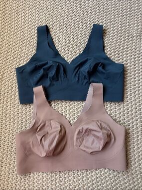 Evelyn & Bobbie Evelyn Wireless Bra Bundle Set of 2 | Black & Clay | Size 3XL